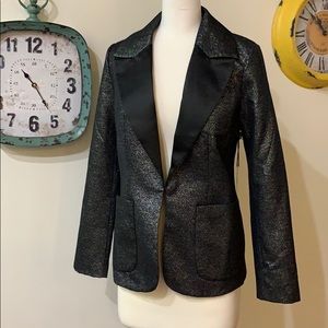 Glitter and black blazer